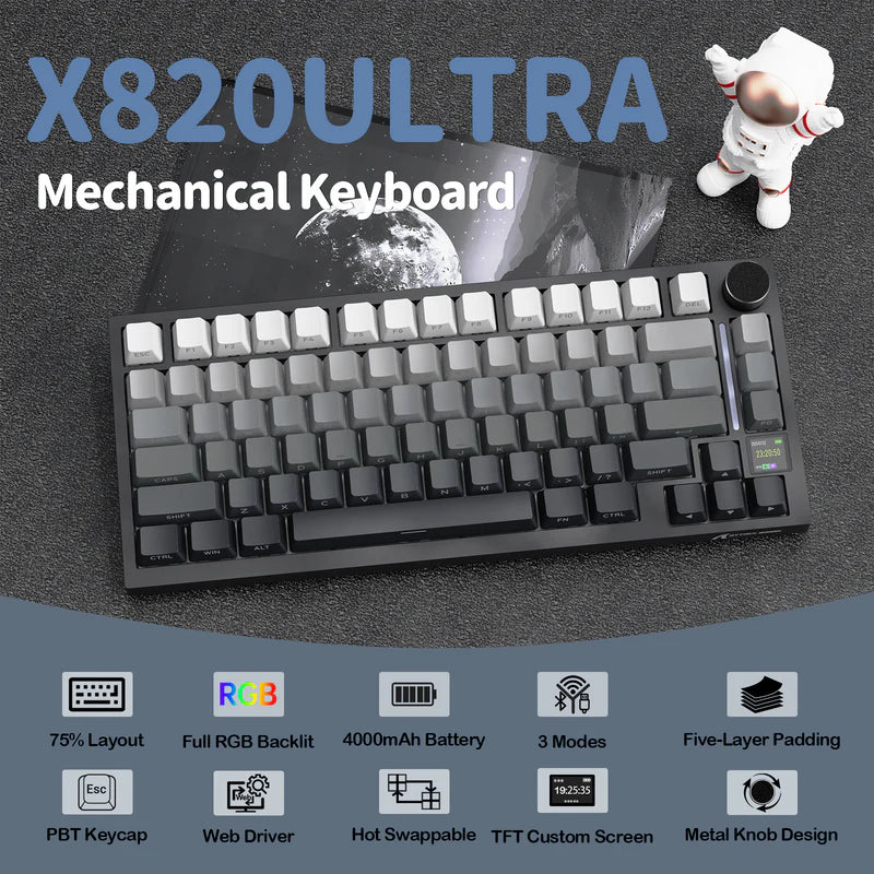 Attack Shark X820 Ultra Wireless Keyboard - Moonlight Gradient