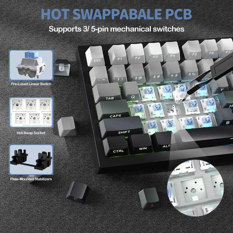 Attack Shark X820 Ultra Wireless Keyboard - Moonlight Gradient