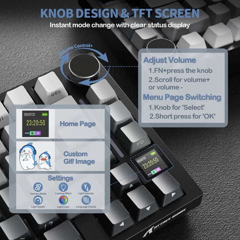 Attack Shark X820 Ultra Wireless Keyboard - Moonlight Gradient