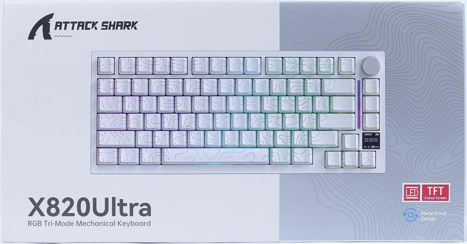 Attack Shark X820 Ultra Wireless Keyboard - Lavender Blue - PakByte Computers