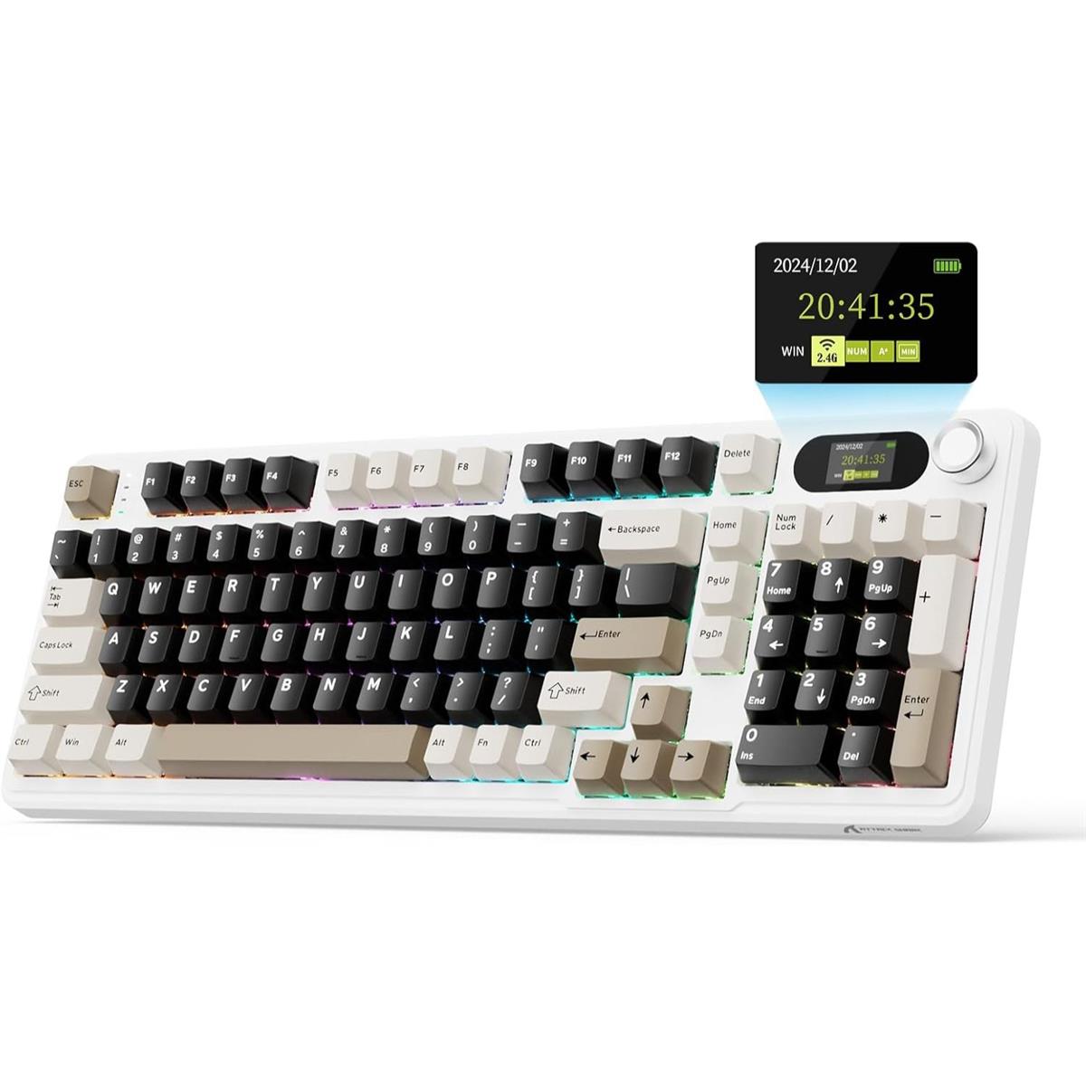 Attack Shark X98 Pro Wireless Mechanical Keyboard - Cheese White - PakByte Computers