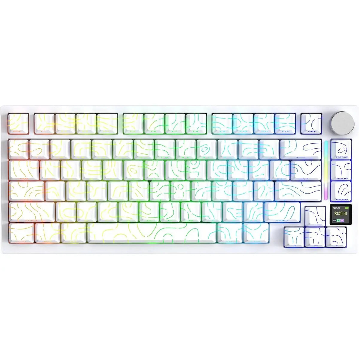 Attack Shark X820 Ultra 75% Wireless Gaming Mechanical Keyboard – Contour White - Gift Switch