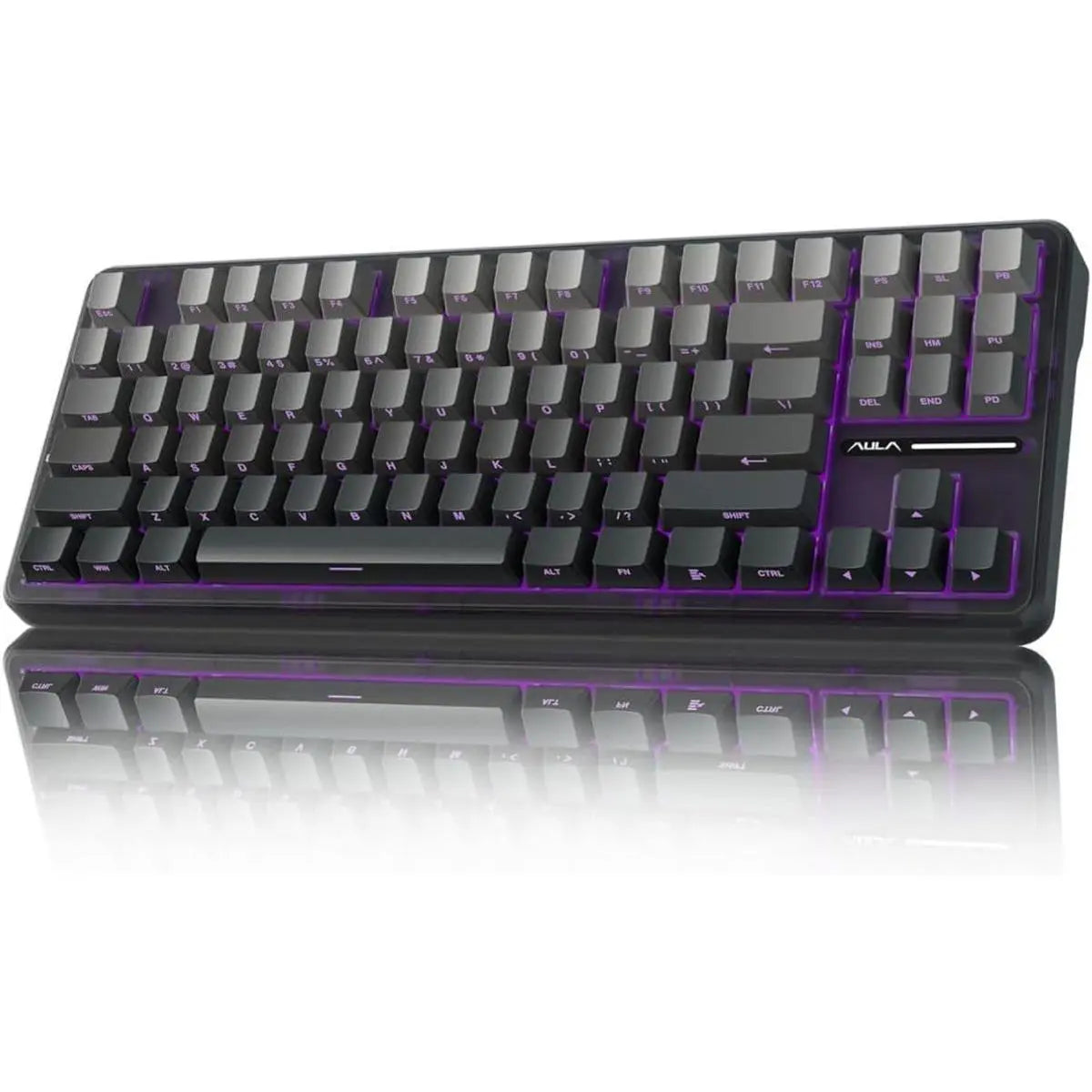Aula F87 Mechanical Wireless Keyboard - Gradient Gray - Space Crystal Switch