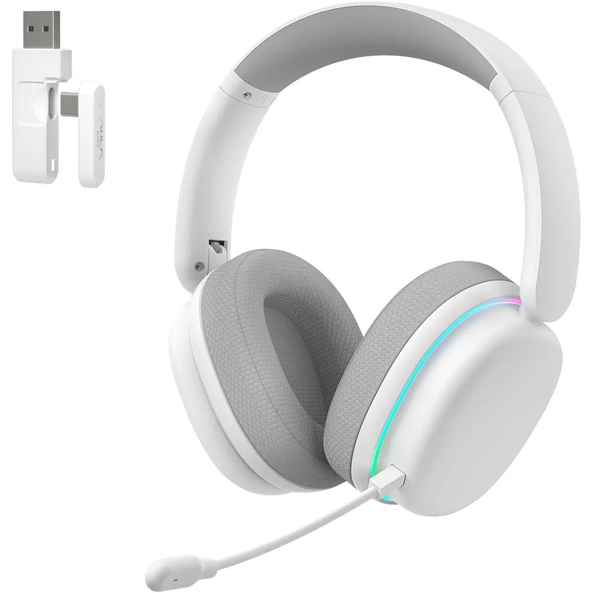 Aula G7 Pro Wireless Gaming Headset with 7.1 Surround Sound - White