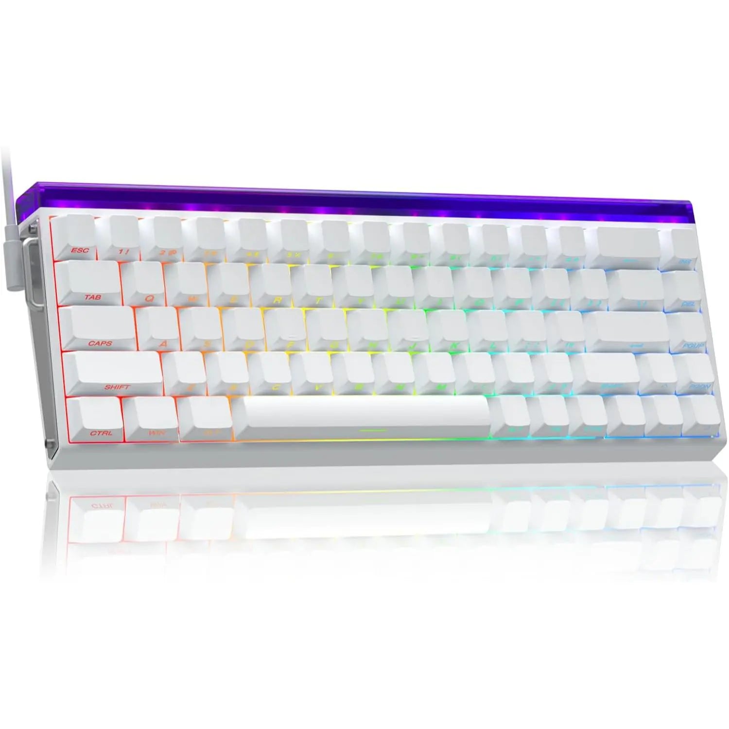 AULA HERO 68 HE Wired Mechanical Meteor Magnetic Switch Custom Keyboard – White