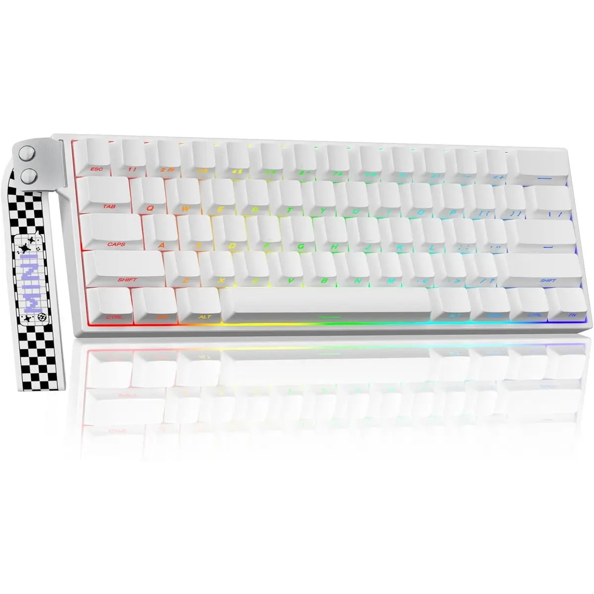 Aula MINI60 Wireless Gaming Keyboard - White - Smoky Cloud Magnetic Switches