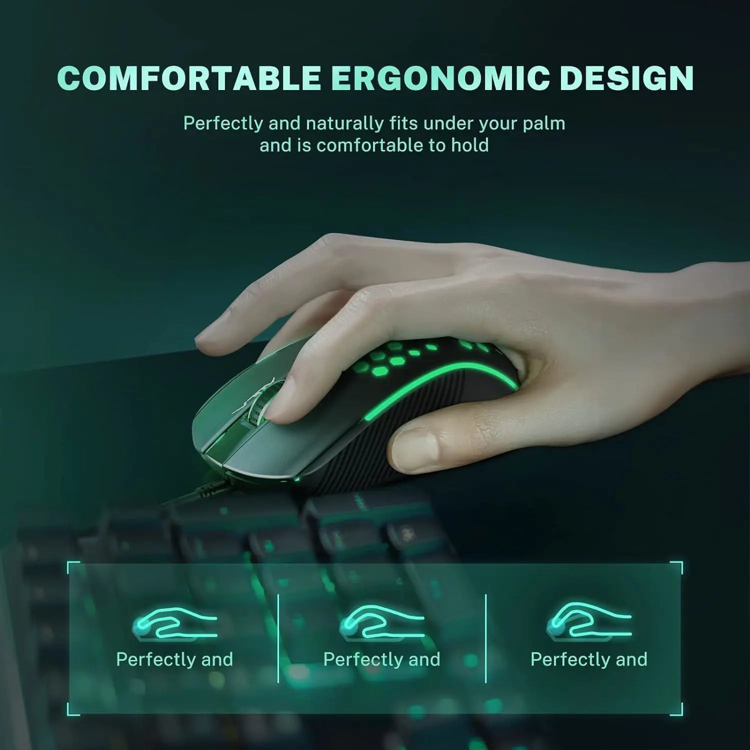 Aula Mountain S11 Ultra-Lightweight Honeycomb Wired Gaming Mouse - PakByte Computers