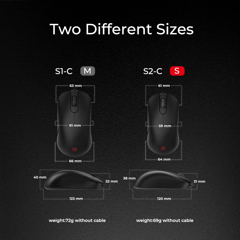 BenQ Zowie S2-C Wired Gaming Mouse - Black - PakByte Computers