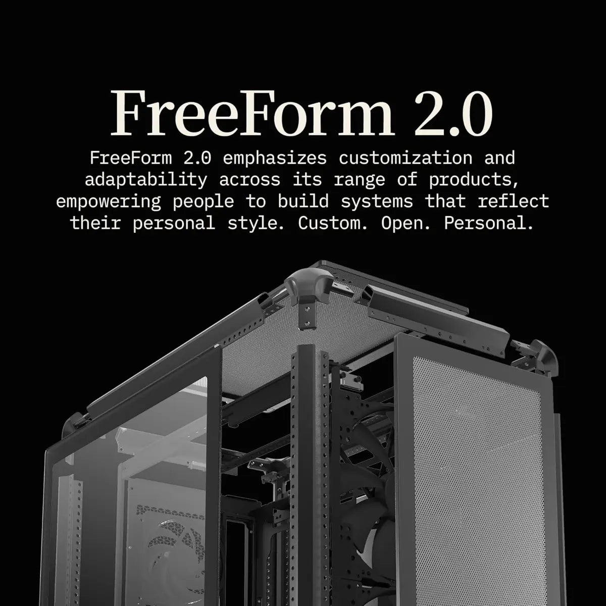 Cooler Master MasterFrame 500 Mesh ARGB PC Case - Black - PakByte Computers