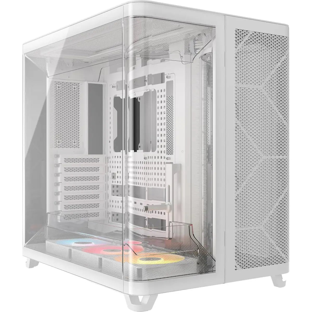 Corsair Air 5400 LX-R RGB iCUE Link Triple Chamber Mid-Tower PC Case - White