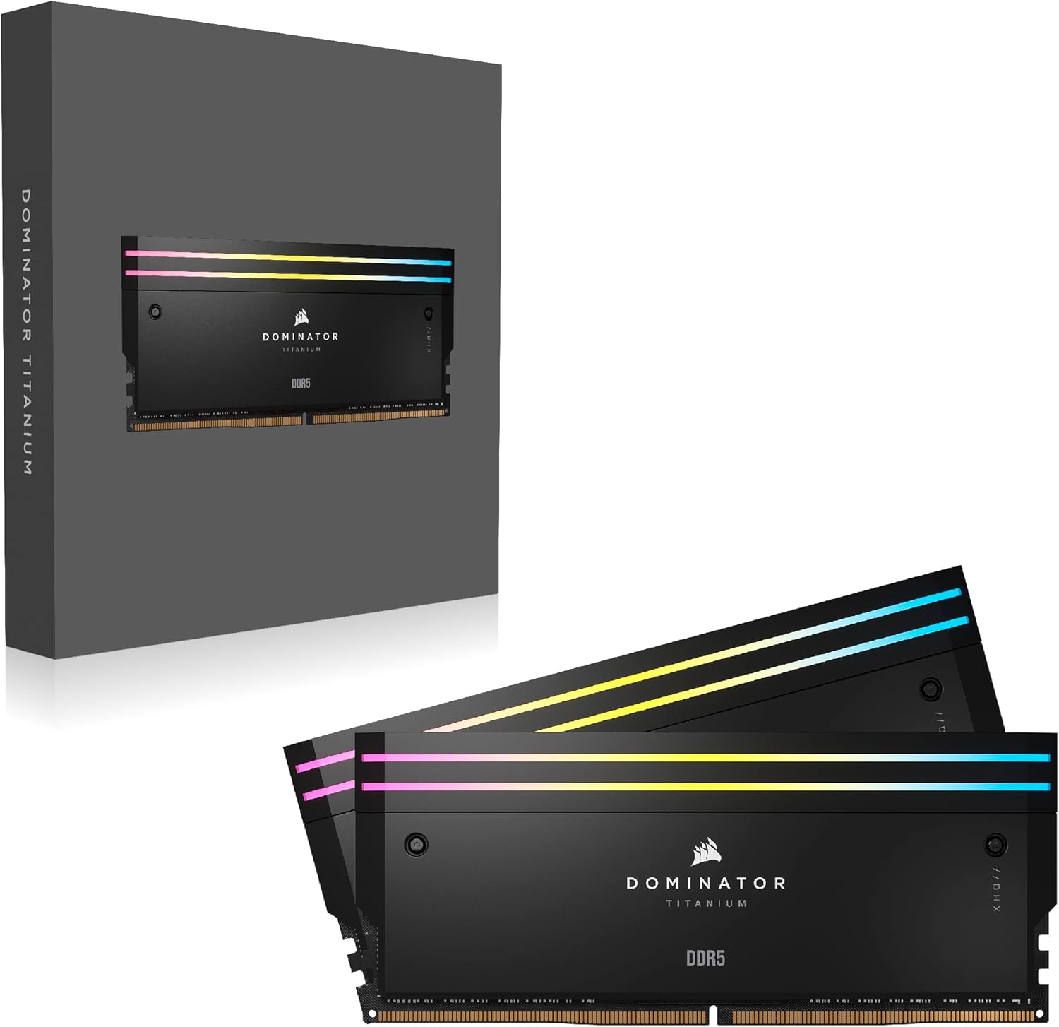 Corsair Dominator Titanium RGB DDR5 RAM 32GB (2x16GB) 6000MHz - Black