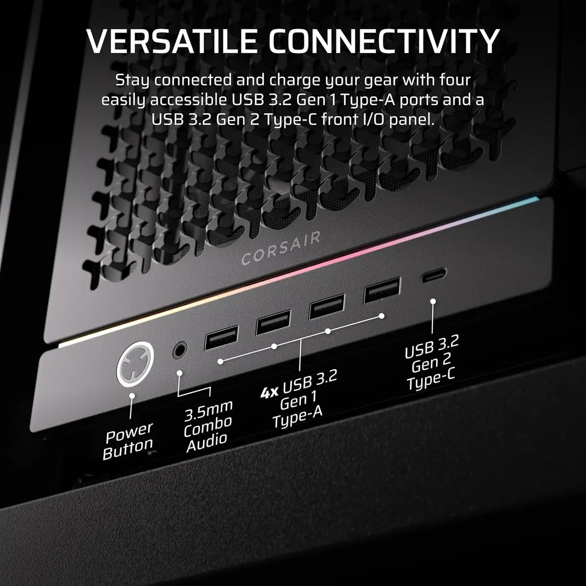 Corsair Frame 5000D RS Modular High Airflow Mid-Tower PC Case - Black