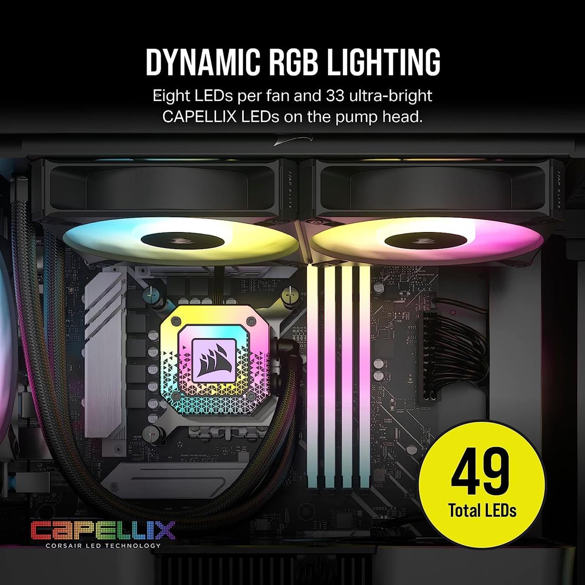 Corsair iCUE H100i Elite Capellix XT 240mm RGB AIO Liquid CPU Cooler - PakByte Computers