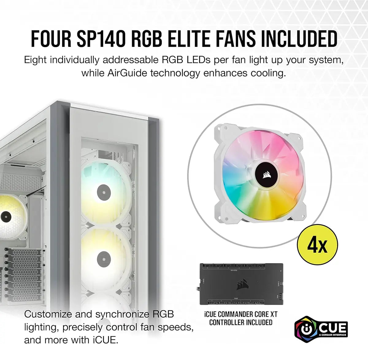 Corsair iCUE 7000X RGB Full-Tower ATX PC Case - White