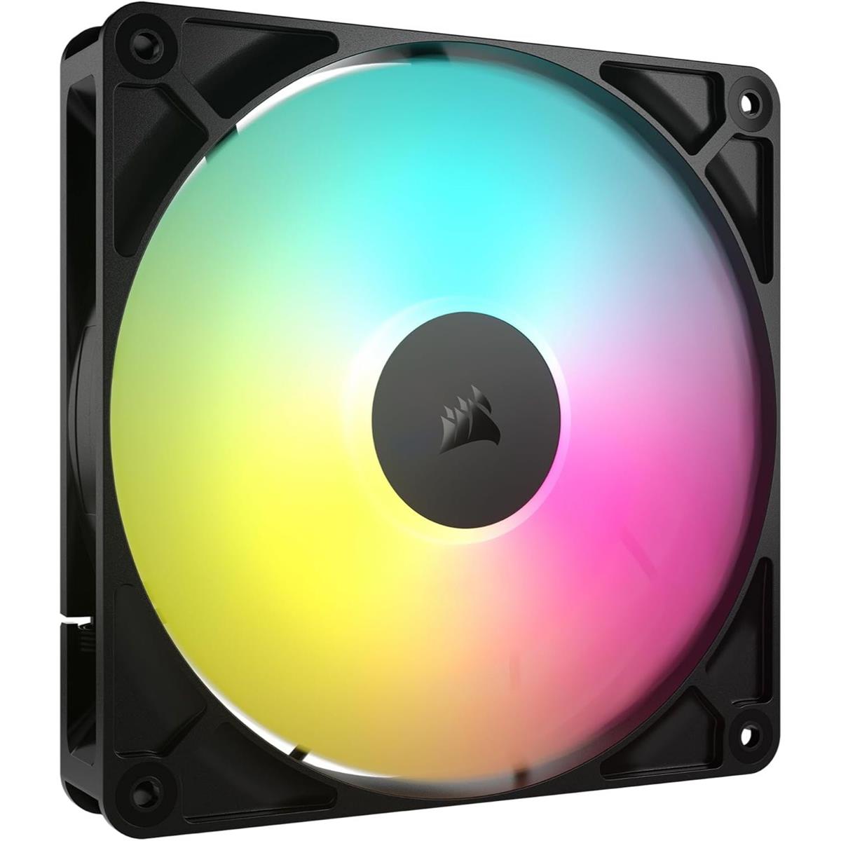 Corsair RS140 ARGB 140mm PWM Fan, Daisy-Chain Connection, Low-Noise, Magnetic Dome Bearing – Single Pack (Black) - PakByte