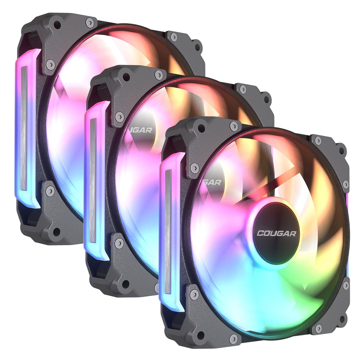 Cougar APOLAR 120 ARGB Forward Blade Fan 3 Fan Pack - Black - PakByte Computers