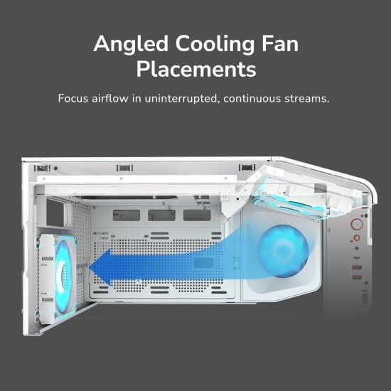 COUGAR FV270 RGB E-ATX Mid Tower PC Case – White - PakByte Computers