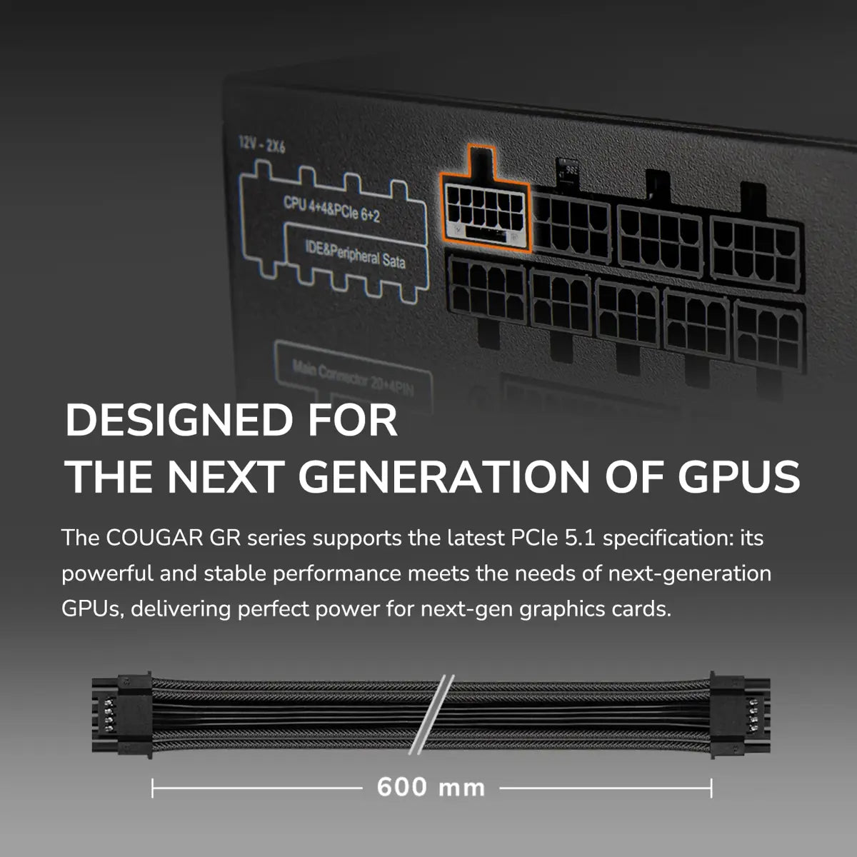 Cougar GR 850W 80 Plus Gold Fully Modular Power Supply