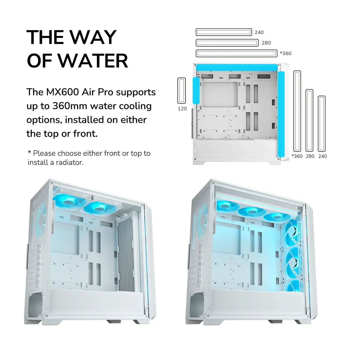 Cougar MX600 Air Pro Mid-Tower PC Case - White
