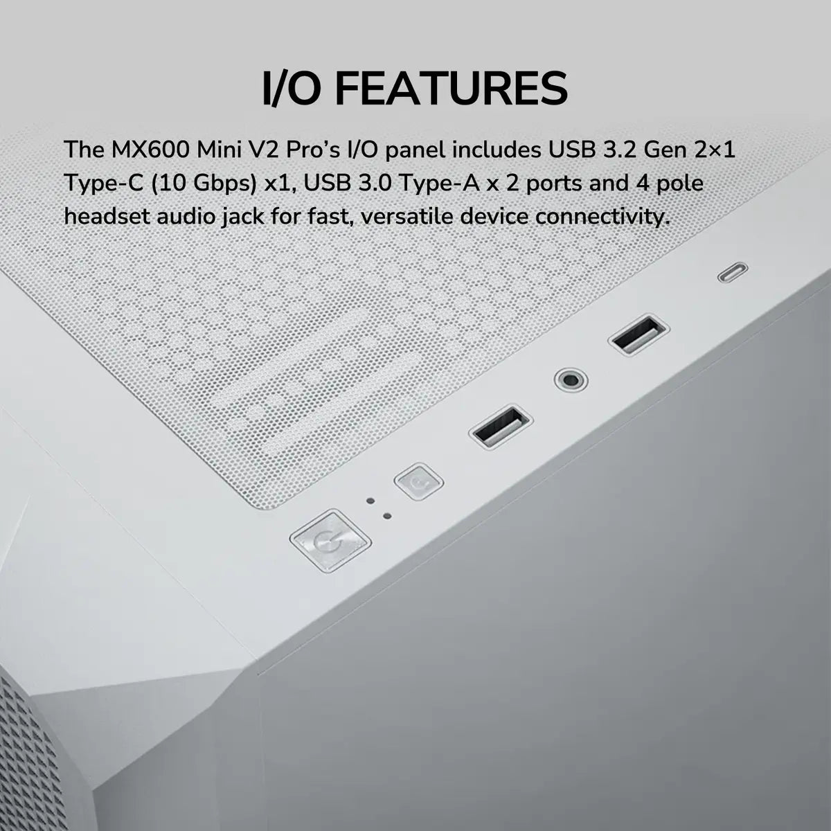 Cougar MX600 Mini V2 Pro Mini-Tower PC Case - White