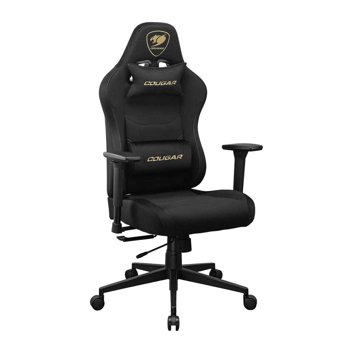 Cougar Pryme Linen Fabric, 3D Armrest, Lumbar and Head Pillow Gaming Chair - Gold F