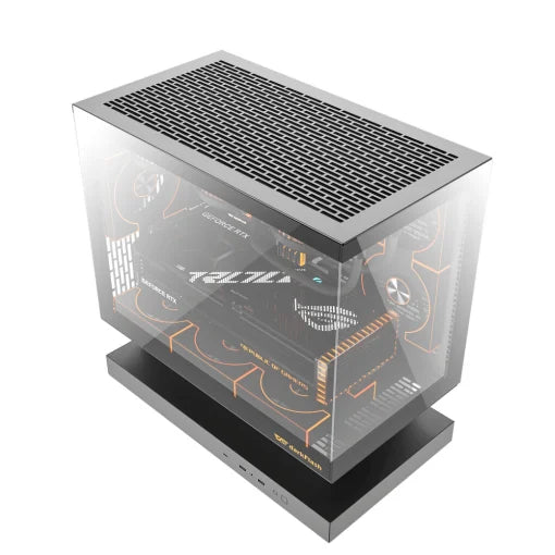 Darkflash FLOATRON F1 Micro-ATX Mid-Tower PC Gaming Case - Black - PakByte Computers