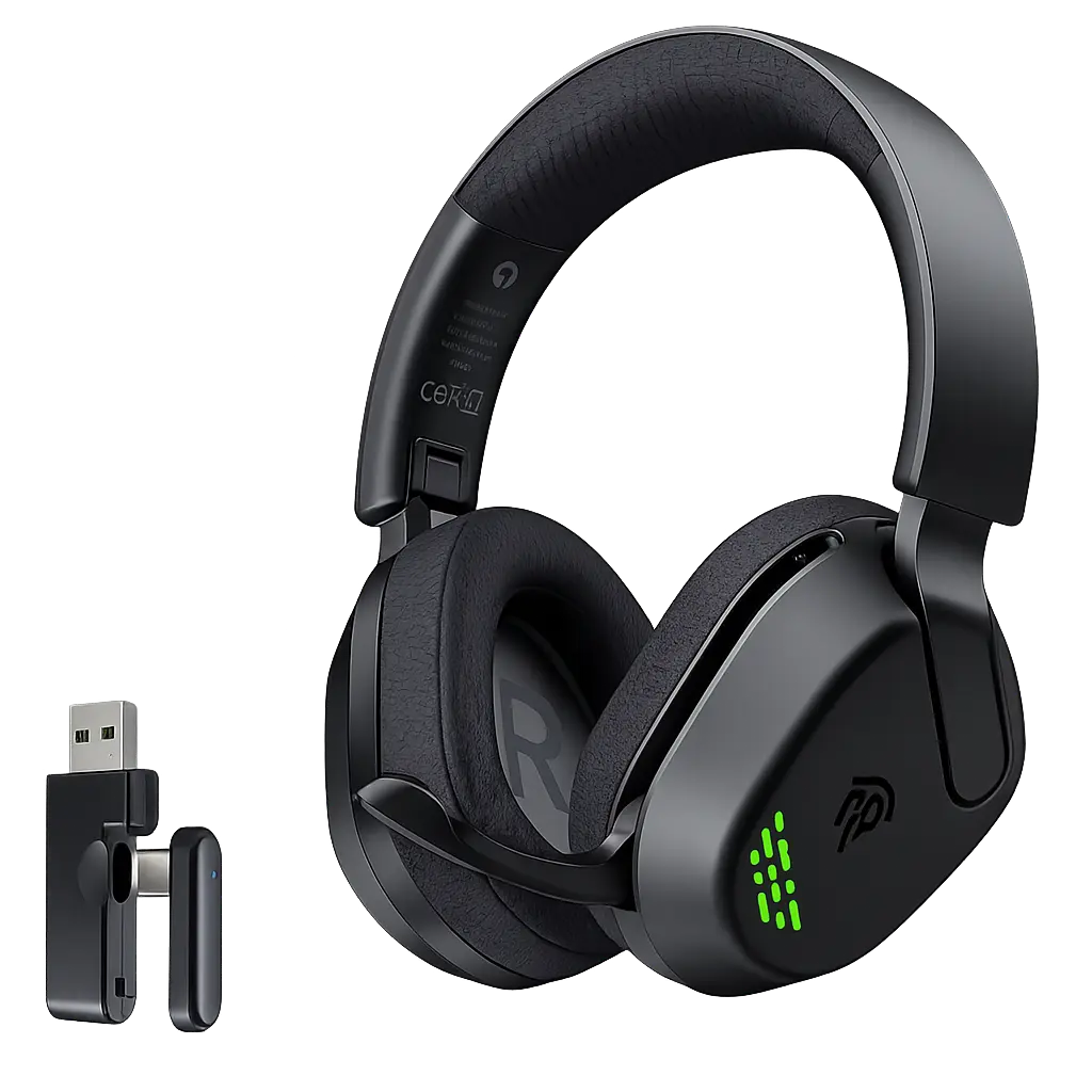 EasySMX E02 Multi-Mode Wireless Tri-Mode Gaming Headset - Black
