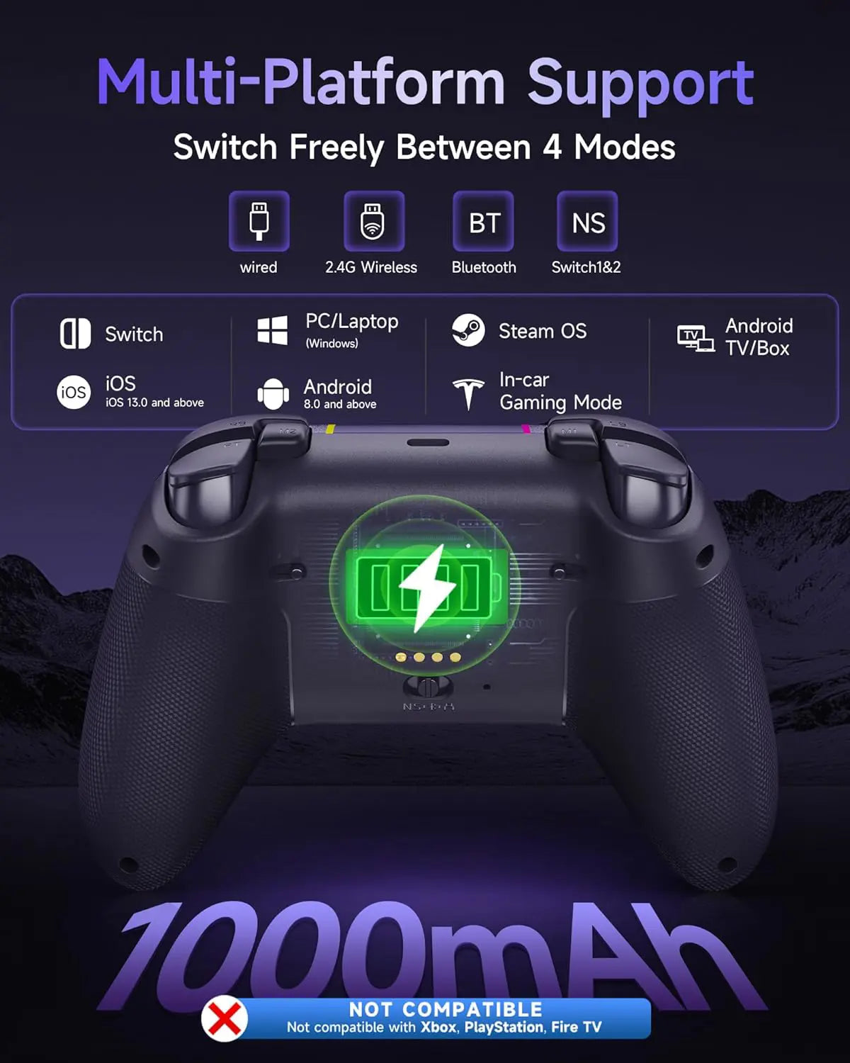 EasySMX X05 Pro Wireless PC Controller - Aurora Purple