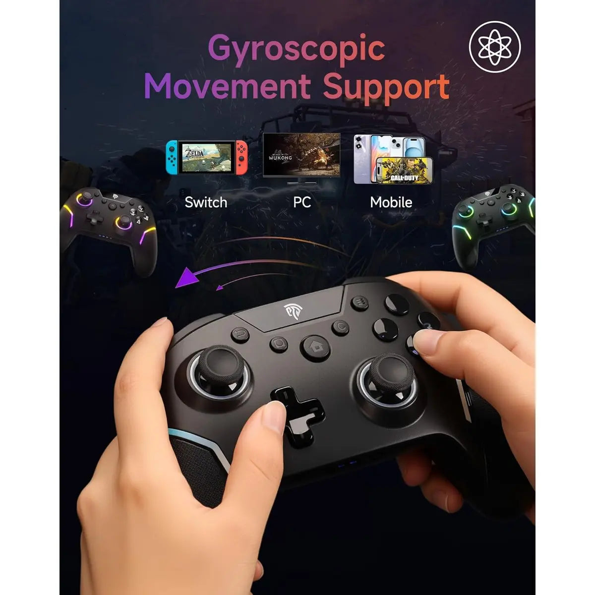 EasySMX X20 Wireless Gaming Controller - Black