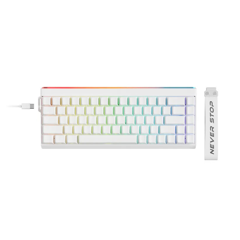 Eweadn DK68 HE RGB Wireless Tri-Mode Mechanical Gaming Keyboard - White