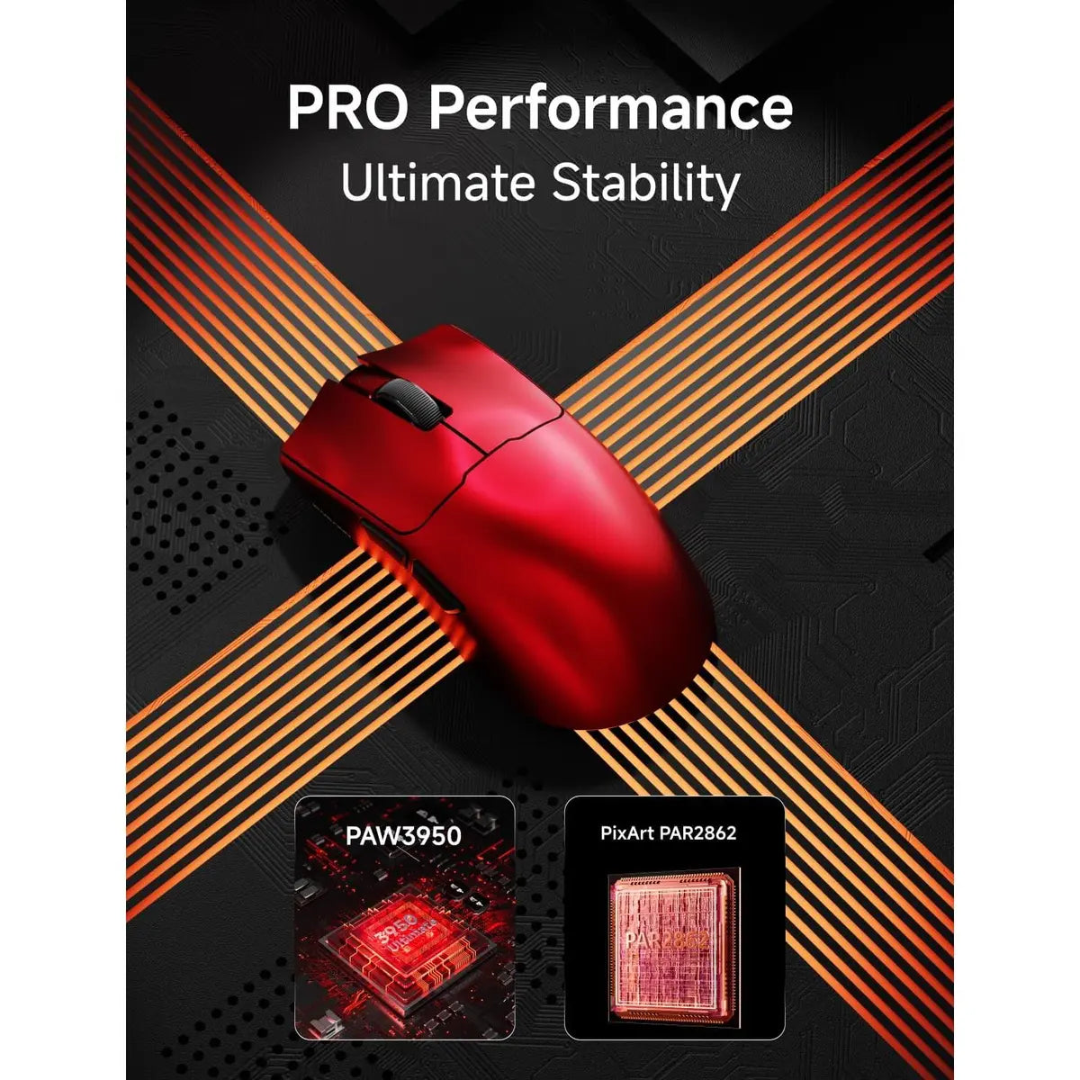 Eweadn S9 Ultra Wireless Gaming Mouse - Red