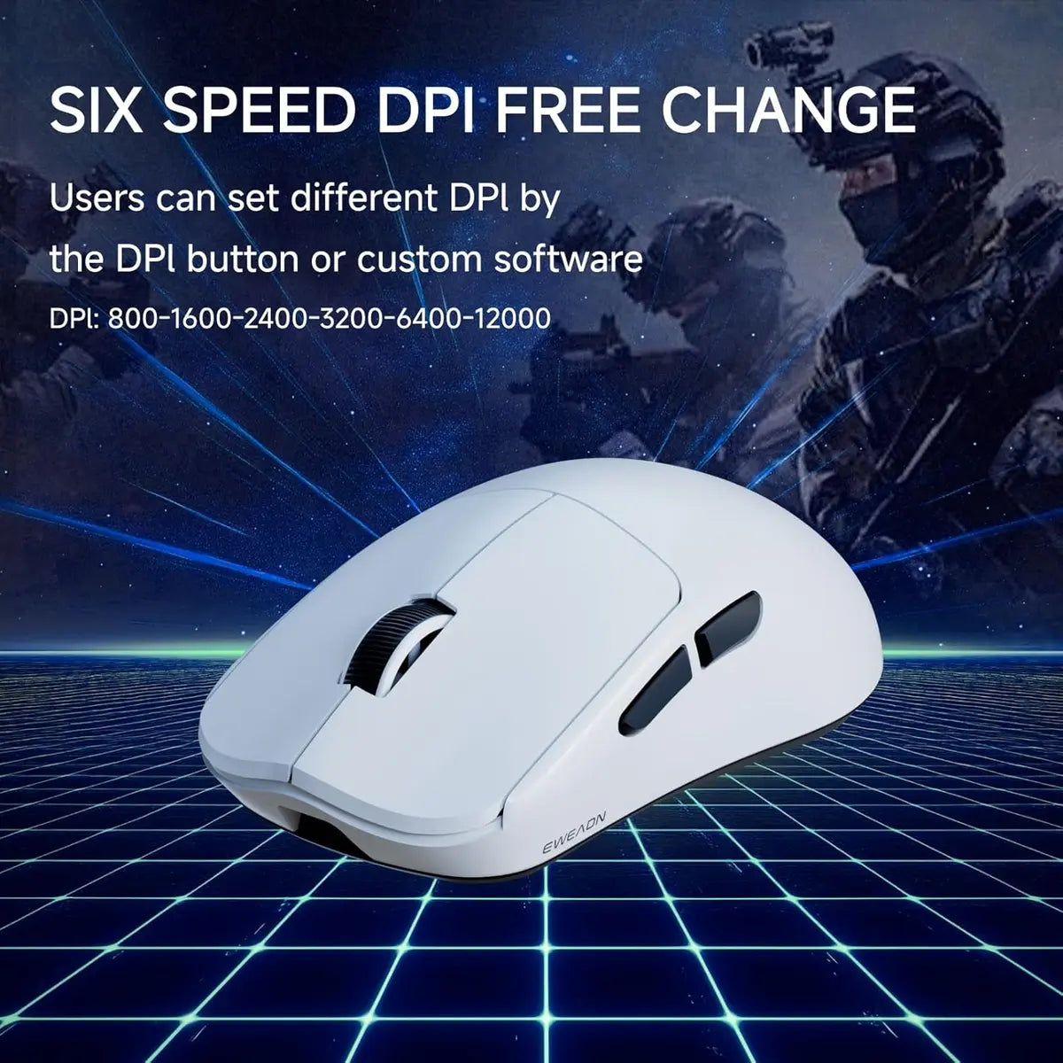 Eweadn X23 Pro Wireless Gaming Mouse - White