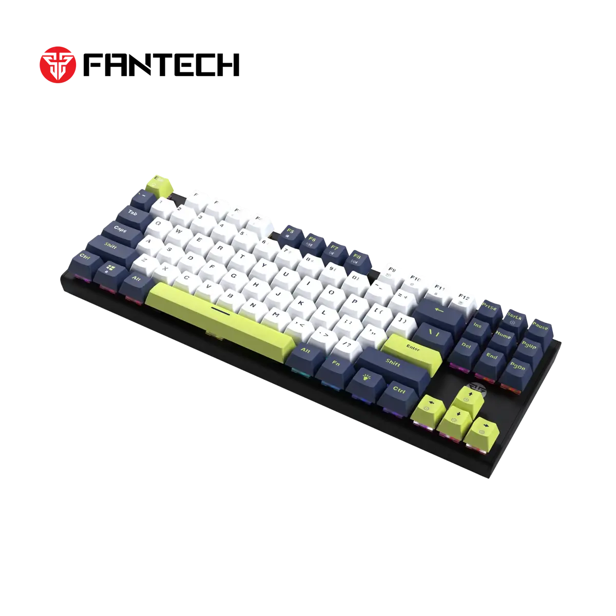 Fantech Atom87S MK877S Mori RGB Mechanical Gaming Keyboard - White