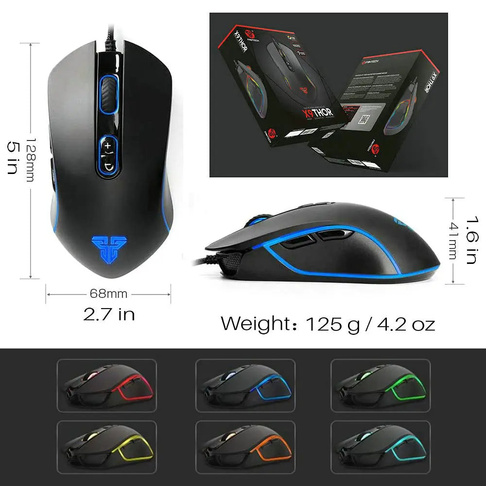 Fantech Thor X9 Wired Gaming Mouse - Black