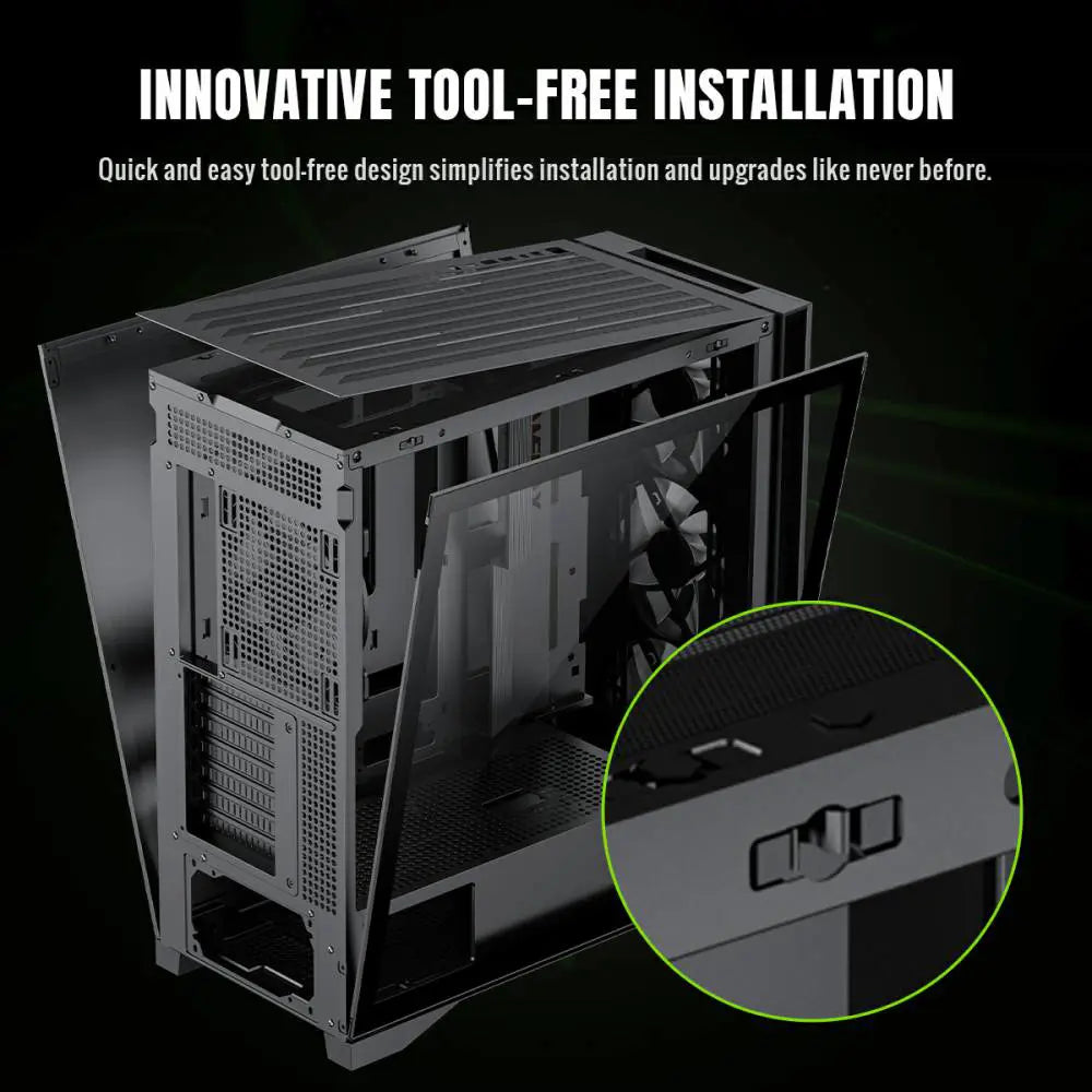 GameMax Leader 2 BK ARGB Mid-Tower eATX Gaming Case - Black