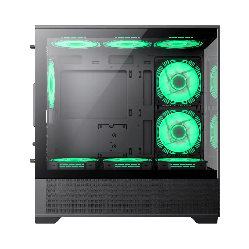 GameMax Vista MB Micro-ATX Tower PC Gaming Case - Black
