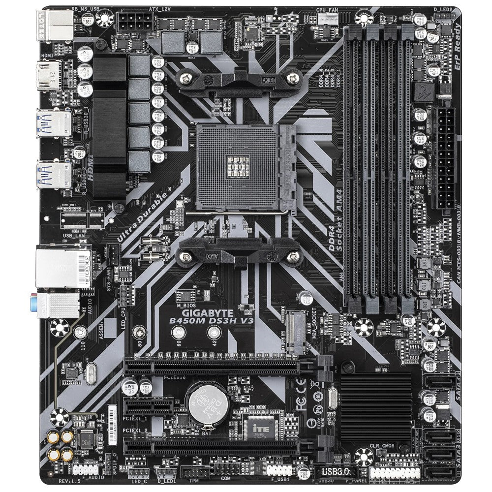 Gigabyte B450M DS3H V3 DDR4 Motherboard