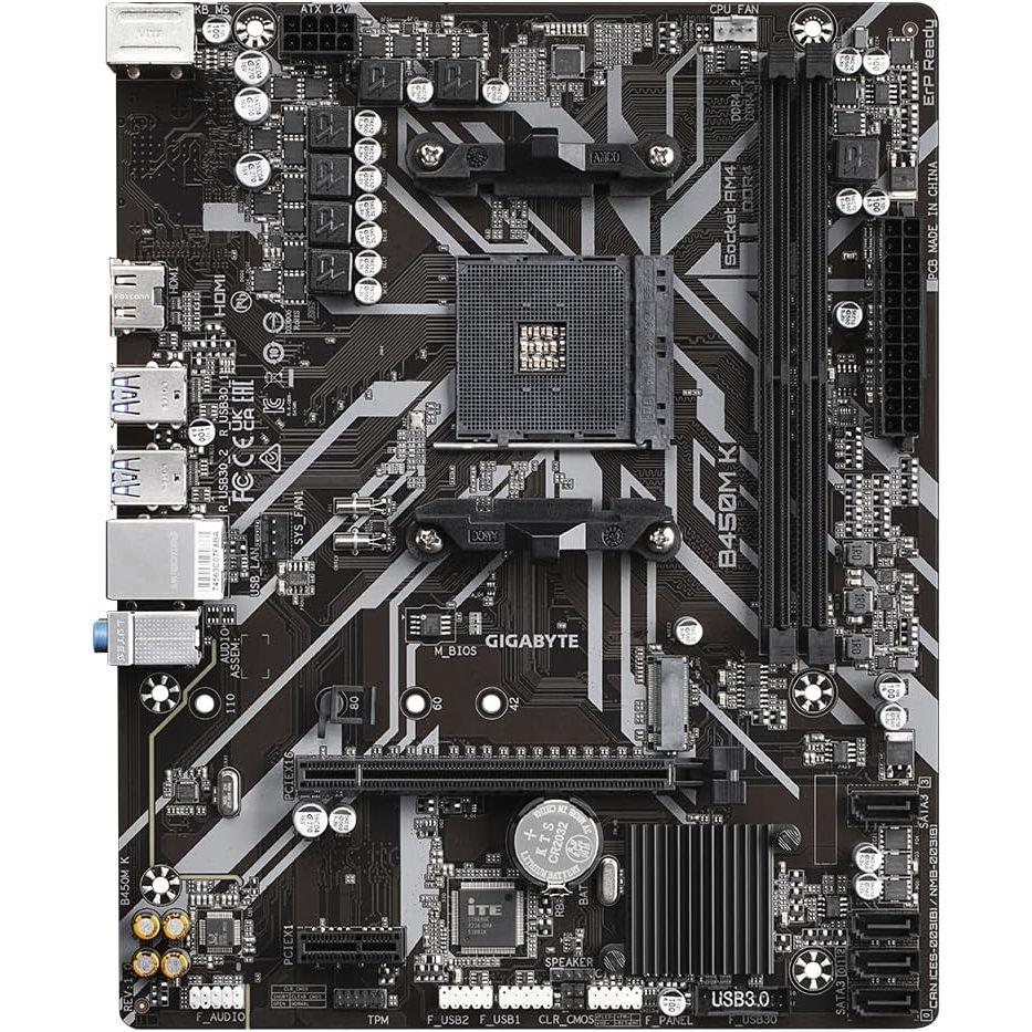 Gigabyte B450M K AMD AM4 microATX Motherboard - PakByte Computers