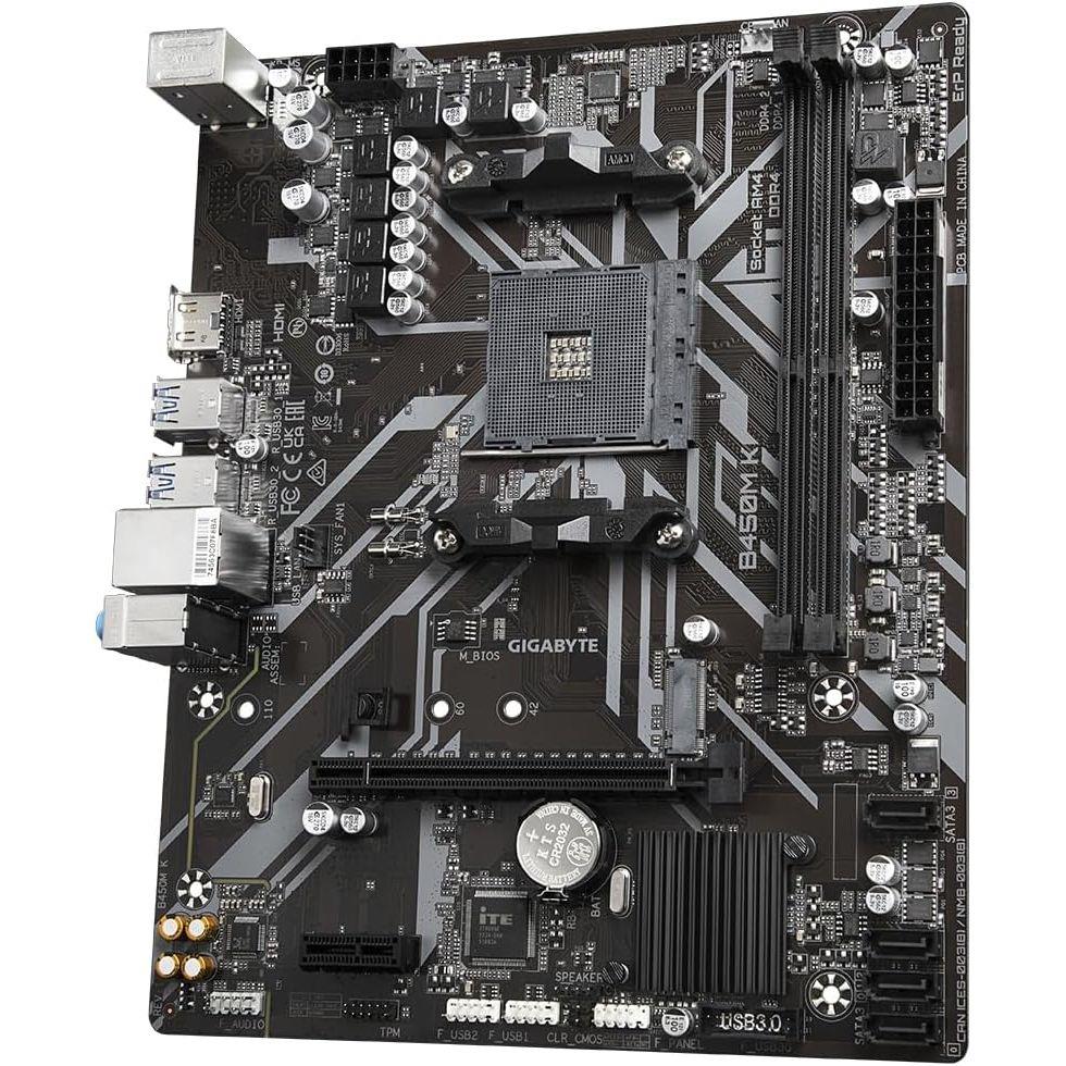 Gigabyte B450M K AMD AM4 microATX Motherboard - PakByte Computers