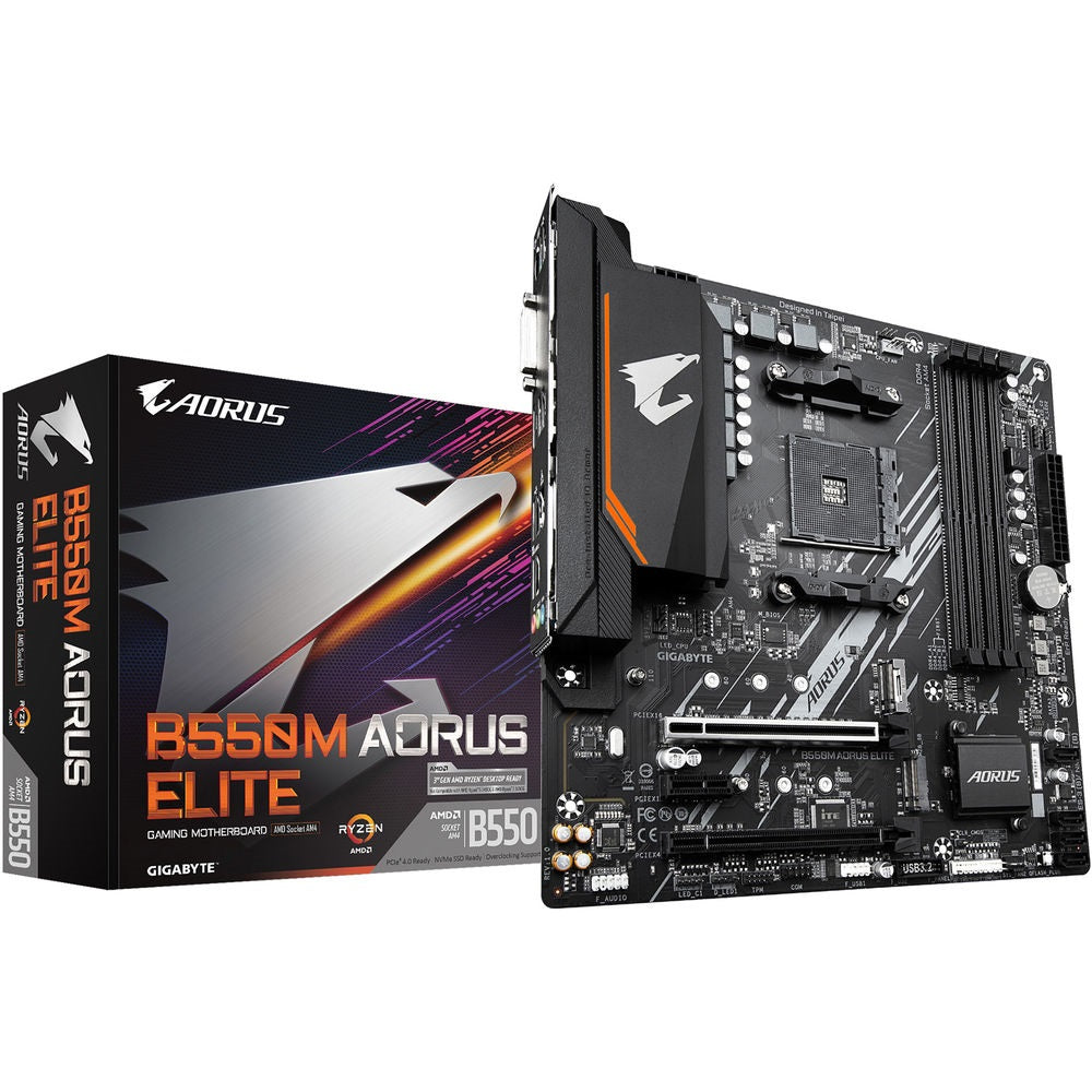Gigabyte B550M Aorus Elite AMD AM4 microATX Motherboard - PakByte Computers