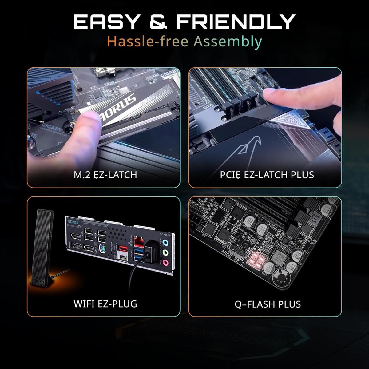 Gigabyte B850 Aorus Elite Wifi7 AMD AM5 LGA 1718 Motherboard