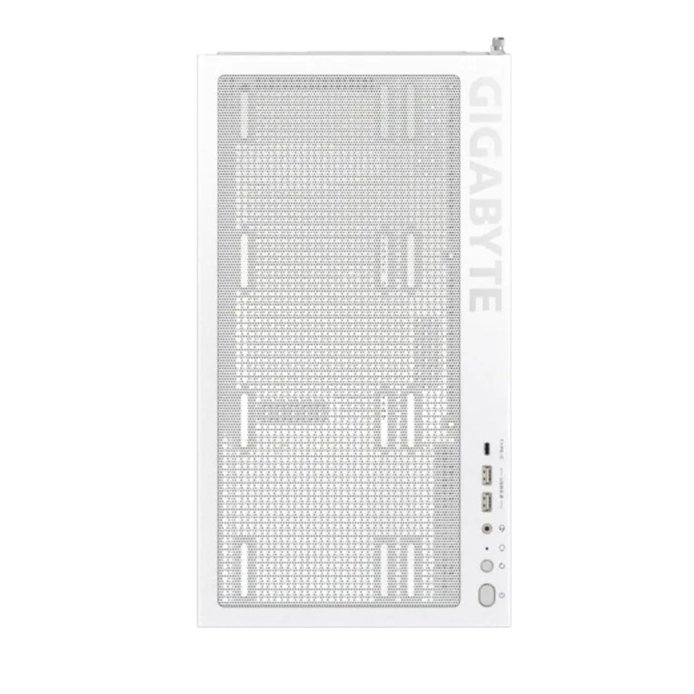 GIGABYTE C500 PANORAMIC STEALTH ICE ATX Mid Tower PC Gaming Case, Pre-installed 4x ARGB Fans – White