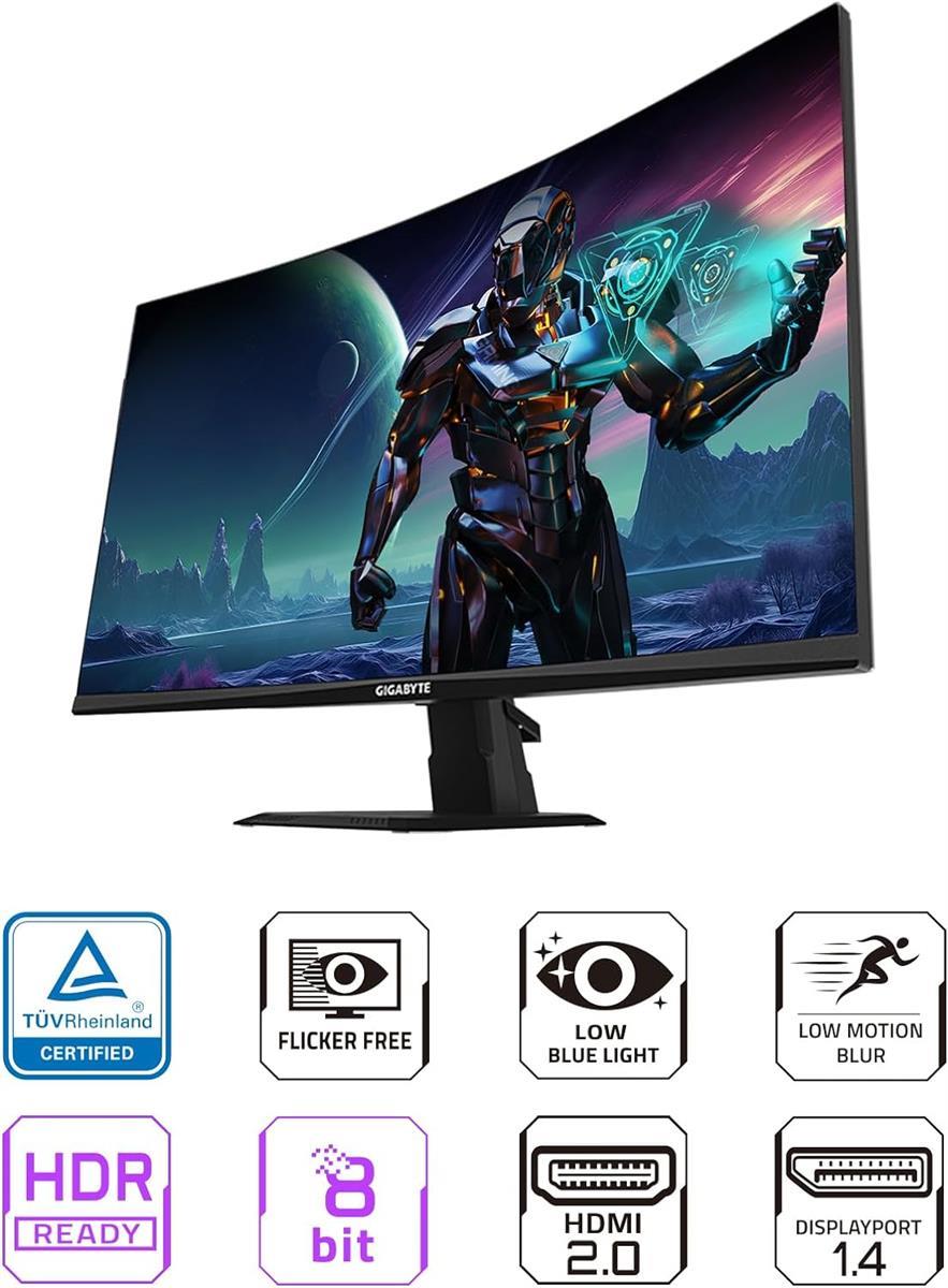 Gigabyte G27FC 27" 180Hz FHD Curved Gaming Monitor - PakByte Computers