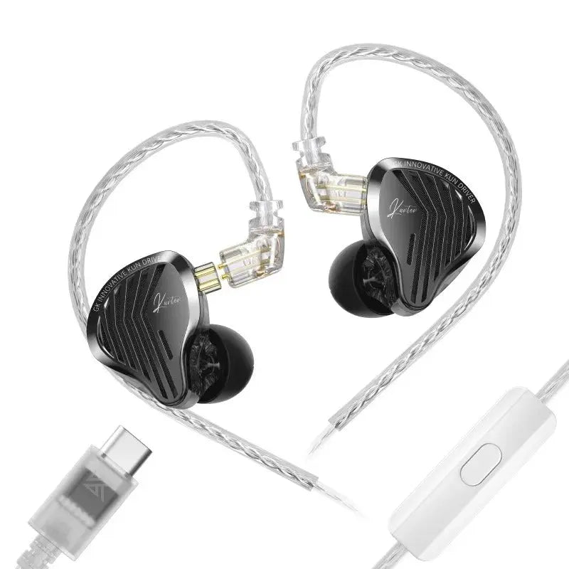 GK Kunten Dynamic Drive Type-C HiFi Bass Earbud Sport Music Cancelling Headsets