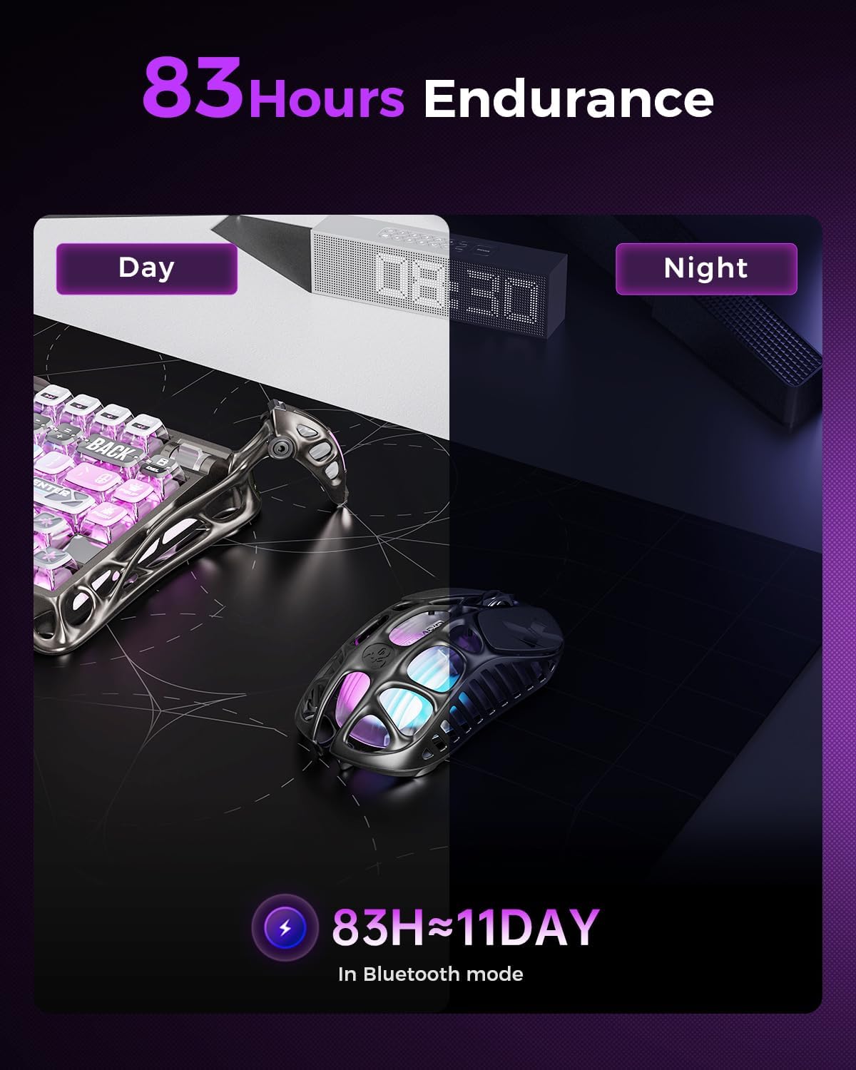 GravaStar Mercury X Wireless Gaming Mouse - Interstellar Silver - PakByte Computers