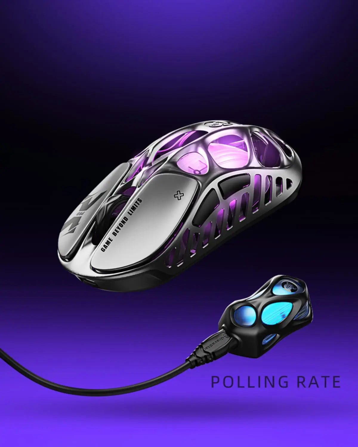 GravaStar Mercury X Pro Wireless Gaming Mouse - Interstellar Silver