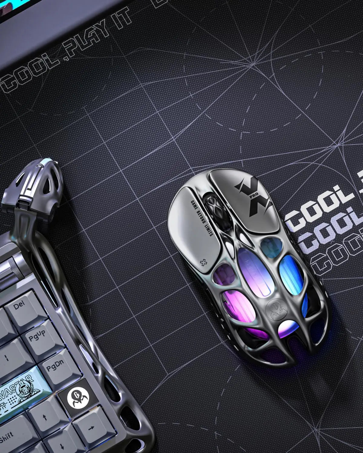 GravaStar Mercury X Pro Wireless Gaming Mouse - Interstellar Silver