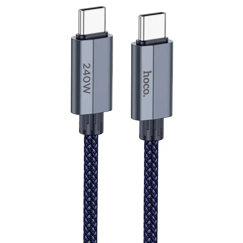HOCO U134 – Primero 240W Charging Data Cable Type-C to Type-C (1.8M) - Dark Blue