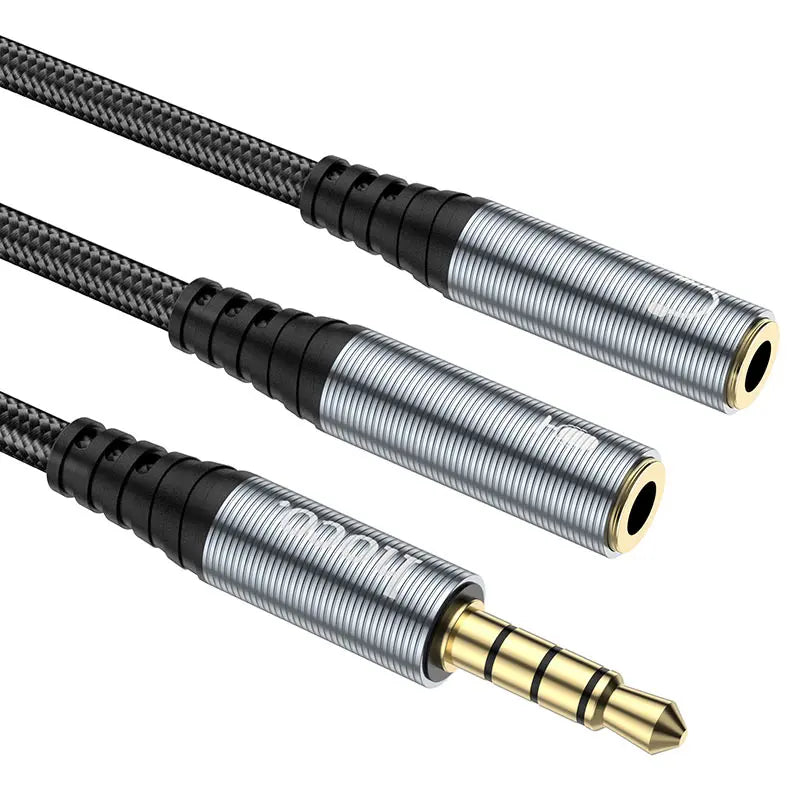 HOCO UPA21 – 2-in-1 3.5mm Headset Audio Adapter Cable (Male to 2x Female)