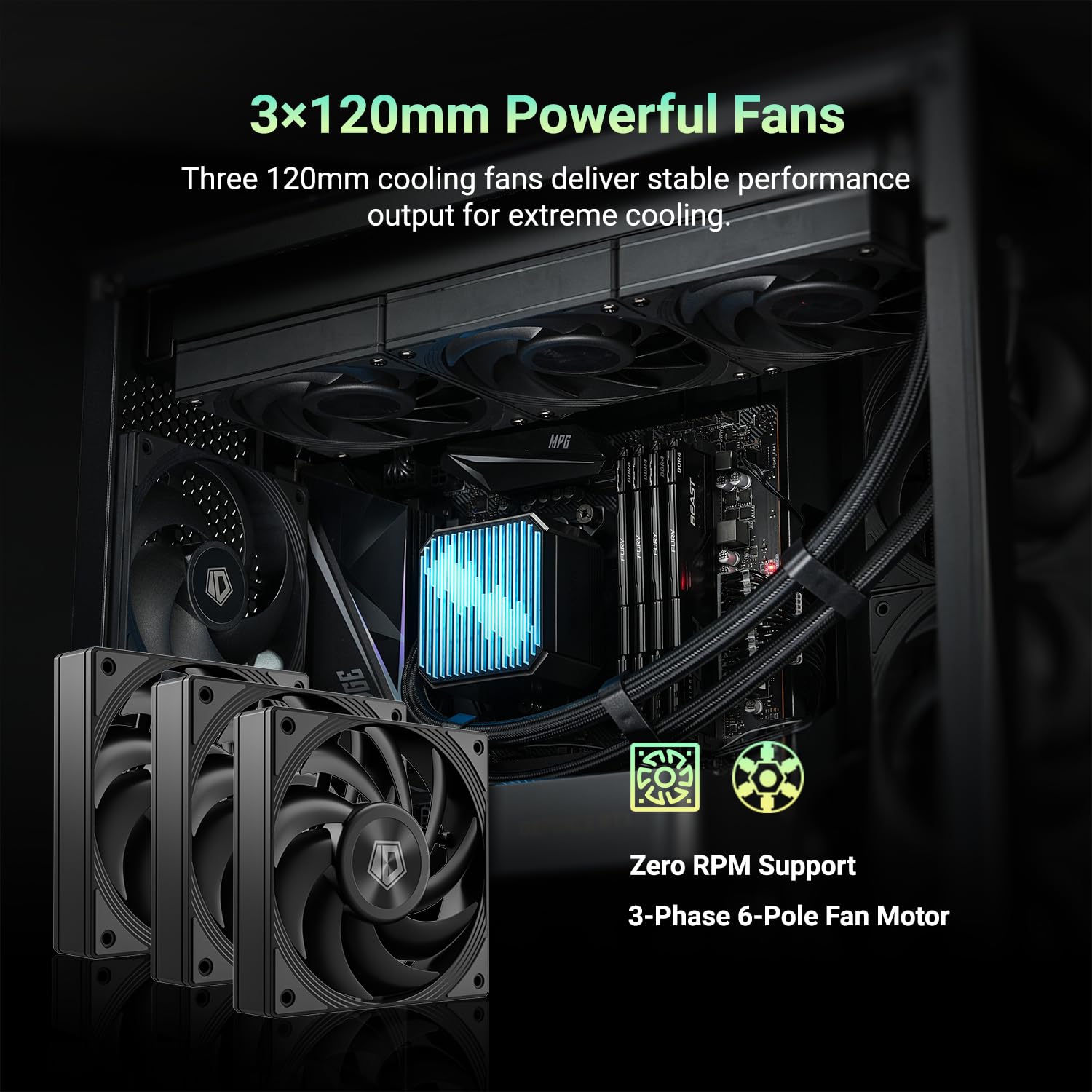 ID-COOLING DX360 MAX ARGB AIO Liquid CPU Cooler - Black